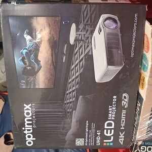 Optimax projector Bundle UHD-41 LED smart projector 4K HDMI 3D nob